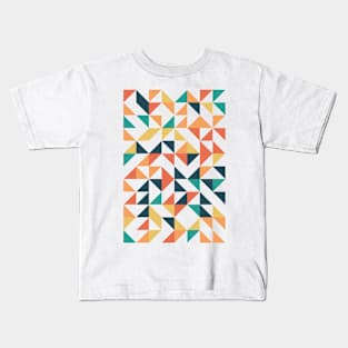 Creative Geometric Colourful Triangle Pattern Kids T-Shirt